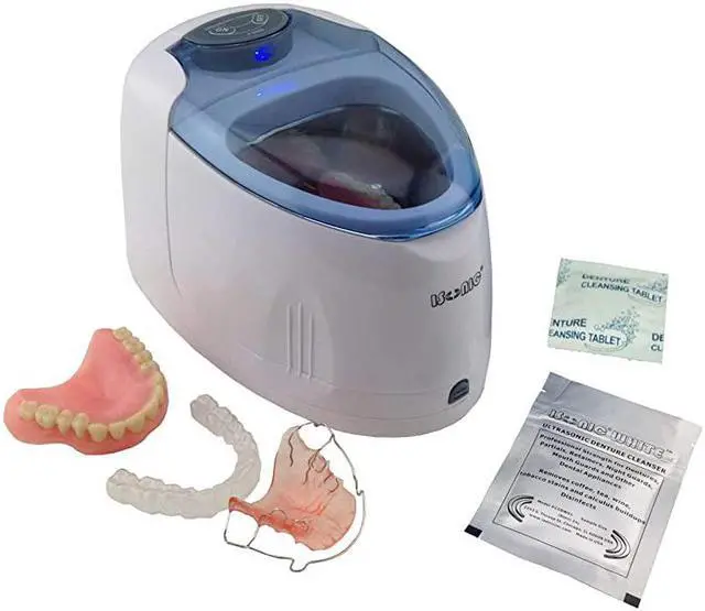 Alt view image 2 of 6 - F3900 Ultrasonic Denture/Aligner/Retainer Cleaner for all dental and sleep apnea appliances, 110V 20W (tank no longer removable) , White , 0.4Pt/0.2L