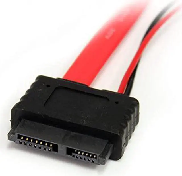 Alt view image 2 of 4 - com 36in Slimline SATA to SATA with LP4 Power Cable Adapter SLSATAF36