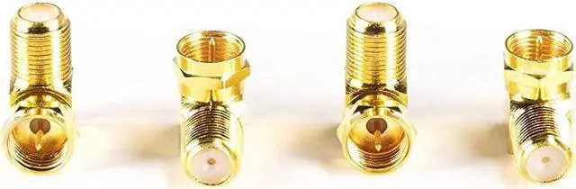 Alt view image 5 of 7 - Coaxial Cable Right Angle Connector 4 Pack for Tight Corners and Flat Panel TV Mounting 90 Degree F Type Adapter for Coax Cable and Wall Plates