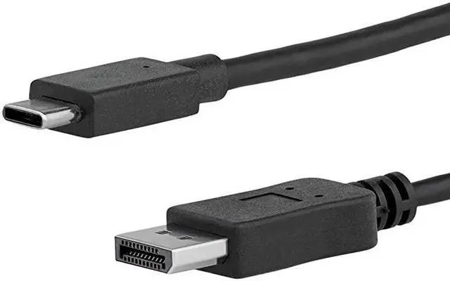Main image of com 6ft/1.8m USB C to DisplayPort 1.2 Cable 4K 60Hz - USB-C to DisplayPort Adapter Cable HBR2 - USB Type-C DP Alt Mode to DP Monitor Video Cable - Works w/ Thunderbolt 3 - Black (CDP2DPMM6B)