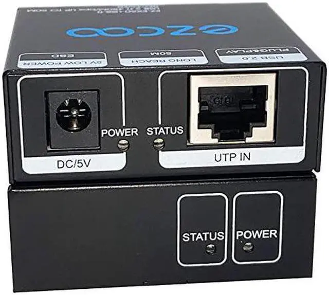 Alt view image 6 of 7 - 20 Extender 165ft 50m with 4Port HUB by Ethernet Cat5e Cat6 RJ45 LAN ExtensionTwo Webcams Work SyncPlug and PlaySupport WindowsMacOSAndroidLinux 15m Cable5V Power EX60