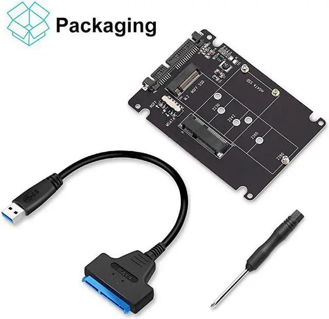 Alt view image 7 of 7 - M.2 NGFF or mSATA to USB 3.0 Adapter 2-in-1 NGFF or mSATA Converter Reader Card with SATA Cable Converter as Portable Flash Drive External 2.5 inch Hard Drive,Support SATA NGFF B/B+M Key SSD