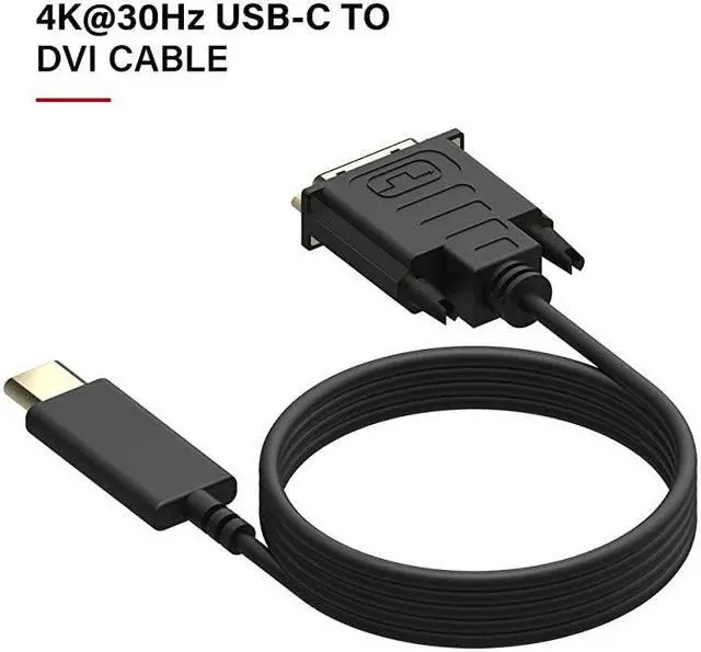 Alt view image 5 of 7 - USB C to DVI Cable 4K30Hz Thunderbolt to DVI Cable 6FT USB TypeC to DVI Female Support 20172020 MacBook ProSurface Book 2 Dell XPS 13Galaxy S10 UPGROWCMDM6