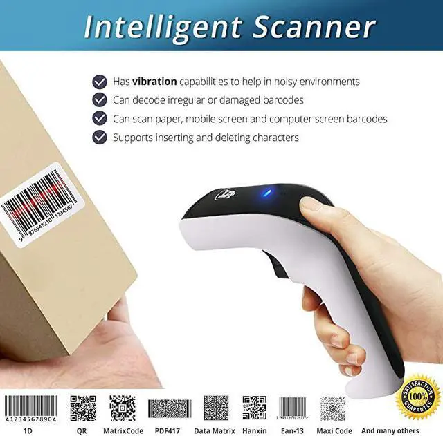 Alt view image 2 of 7 - Wireless 2D Bluetooth Barcode Scanner 3in1 Hand Scanners Cordless Rechargeable 1D and 2D Scan Gun for Inventory Management Portable Handheld USB Bar CodeQR Code Reader