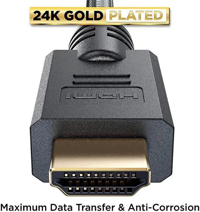 Alt view image 6 of 7 - 4K HDMI Cable 10 ft | High Speed Braided Nylon Gold Connectors 4K 60Hz Ultra HD 2K 1080P Dolby ARC Compatible | for Laptop Monitor PS5 PS4 Xbox One Fire TV Apple TV More
