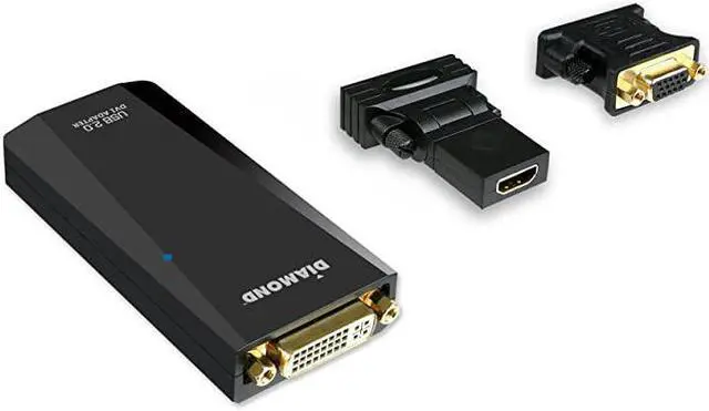 Alt view image 2 of 6 - USB 2.0 to VGA/DVI/HDMI Video Graphics Adapter up to 1920x1080 / 1600x1200 - Windows 10, 8.1, 8, 7, XP, MAC OS and Android 5.0 and Higher (BVU165LT)