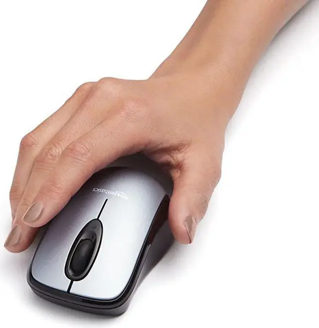 Alt view image 5 of 6 - Wireless Computer Mouse with USB Nano Receiver Silver
