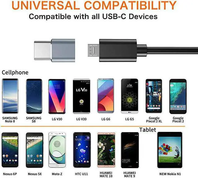 Alt view image 6 of 7 - USB Type C Adapter, (4-Pack) Micro USB Female to USB C Male Convert Connector Fast Charging Compatible with Samsung Galaxy S10 S9 S8 Plus,Note 9 8,Pixel 2 3 XL,LG V40 V20 G5,Moto Z2 Z3(Grey)