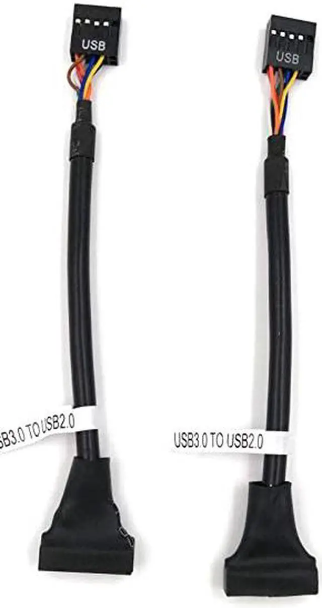 Alt view image 2 of 3 - USB 3.0 Header to USB 2.0,USB 3.0 to USB 2.0 Motherboard Adapter Cable,19 Pin USB3.0 Male to 9 Pin USB2.0 Female Motherboard Cable Adapter Converter 6 inch/15cm (2-Pack)