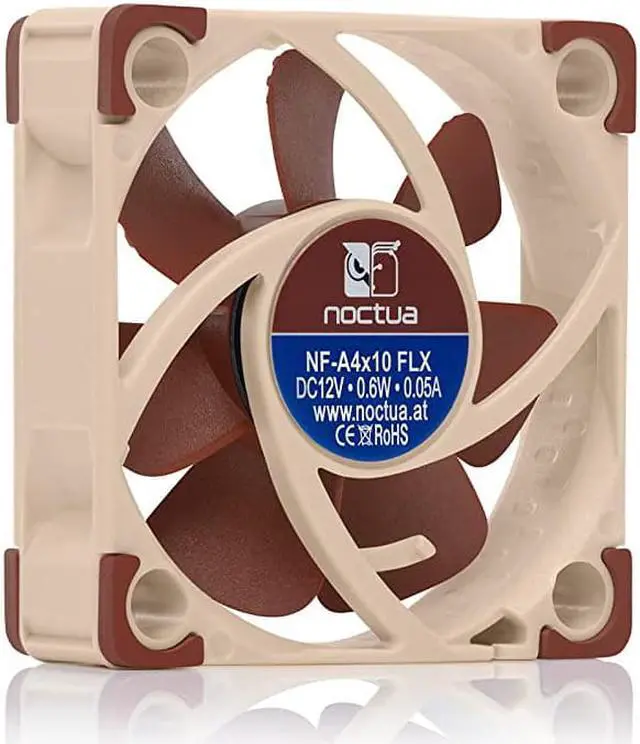 Alt view image 2 of 7 - NFA4x10 FLX Premium Quiet Fan 3Pin 40x10mm Brown