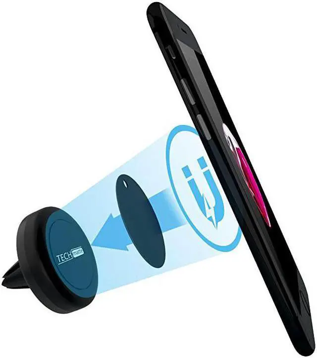 Alt view image 4 of 6 - Magnetic Car Phone Mount (2-Pack) - Universal Air Vent Magnetic Phone Mount Holder (2-Pack, Black)