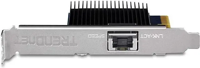 Alt view image 4 of 6 - 10 Gigabit PCIe Network Adapter TEG10GECTX Converts a PCIe Slot into a 10G Ethernet Port Supports 8021Q Vlan Includes Standard amp LowProfile Brackets WindowsServer PCIe 20 PCIe 30