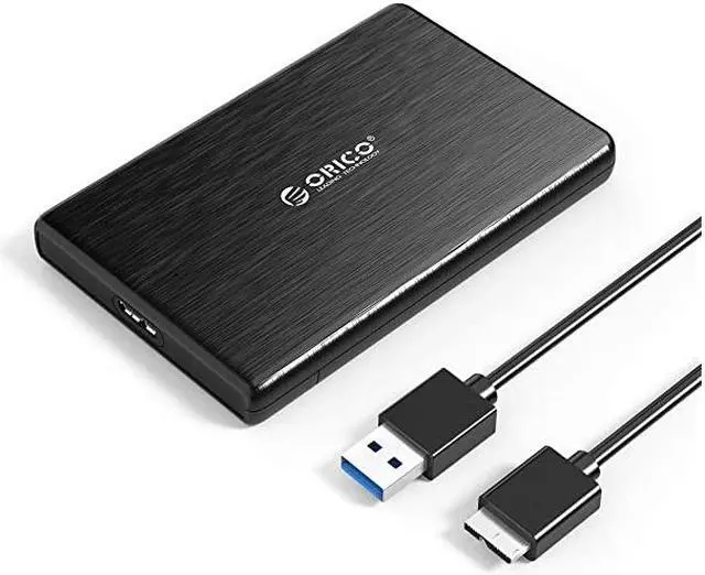 Main image of USB30 to SATA III 25 External Hard Drive Enclosure for 7mm and 95mm 25 Inch SATA HDDSSD Tool Free UASP Supported Black2189U3