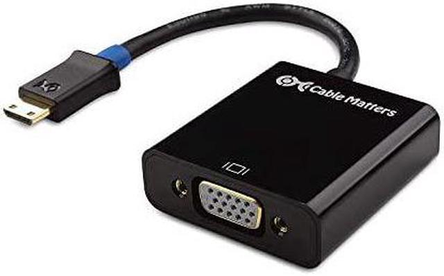 Bug Intervenere innovation Mini HDMI to VGA Adapter Mini HDMI to VGA Converter in Black Cable  Management - Newegg.com