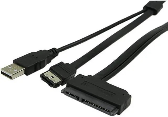 Alt view image 2 of 7 - 25 Hard Disk Drive SATA 22Pin to eSATA Data USB Powered Cable Adapter for Optimized for SSD Support UASP SATA IIIECSSHDBlack