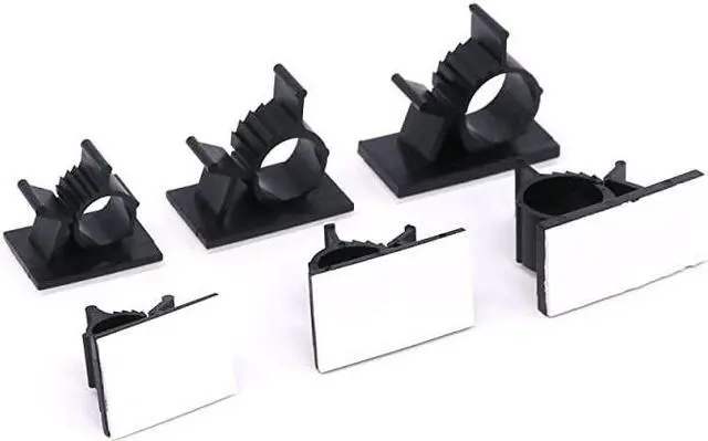 Alt view image 4 of 7 - 100Pcs 3 Sizes Adjustable Multipurpose SelfAdhesive Cable Clips Wire Clamps Cord Holders Cable Organizers for Cord Management