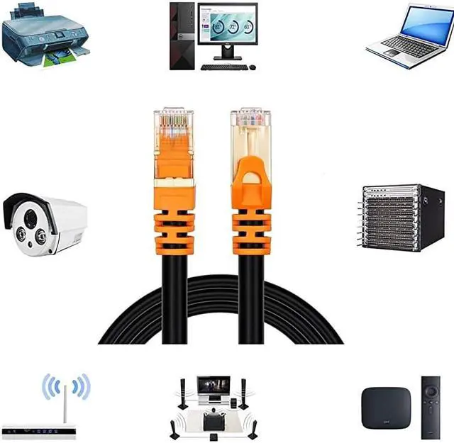 Alt view image 7 of 7 - Cat 7 Outdoor Ethernet Cable 200 ft CAT 7 Heavy Duty Double Shielded Ethernet Patch Cable Waterproof Ethernet Cable for Ethernet Switch IP Camera POE and More Direct Burial Ethernet Cable