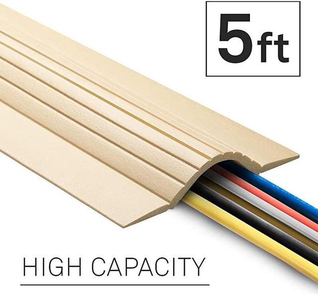 5 ft. Cable Blanket Low Profile Cord Cover and Protector for Floor in Beige