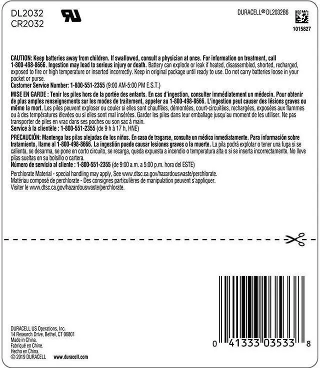 Alt view image 2 of 7 - 2032 Lithium Coin Battery 3V | Bitter Coating Discourages Swallowing | Child-Secure Packaging | Long-Lasting Power | Key Fobs, Remotes & More | 6 Count