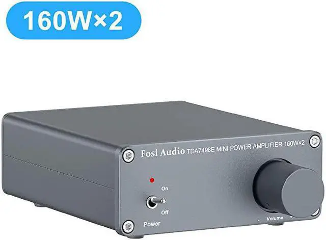 Main image of 2 Channel Stereo Audio Amplifier Receiver Mini HiFi Class D Integrated Amp for Home Speakers 160W x 2 + 24V Power Supply