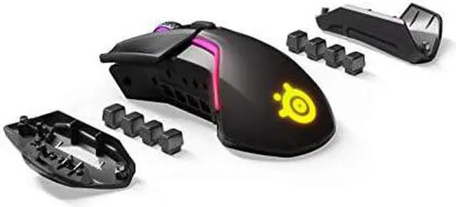Alt view image 3 of 7 - Rival 650 Quantum Wireless Gaming Mouse Rapid Charging Battery 12 000 Cpi Truemove3+ Dual Optical Sensor Low 05 LiftOff Distance 256 Weight Configurations 8 Zone RGB Lighting