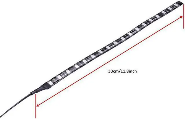 Alt view image 5 of 7 - PC LED Flexible Light Strip Computer Lighting Green with Magnetic for PC Case Computer Lighting Kit30cm18ledsS Series