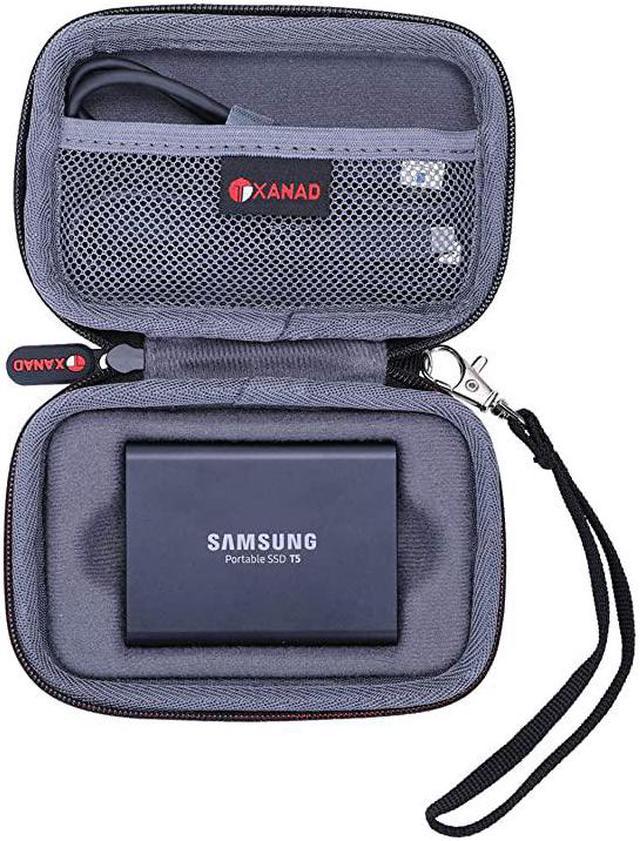 Case for Samsung T3 T5 Portable 250GB 500GB 1TB 2TB SSD USB 31 External  Solid State Drives Storage Travel Carrying Bag Inside Grey 