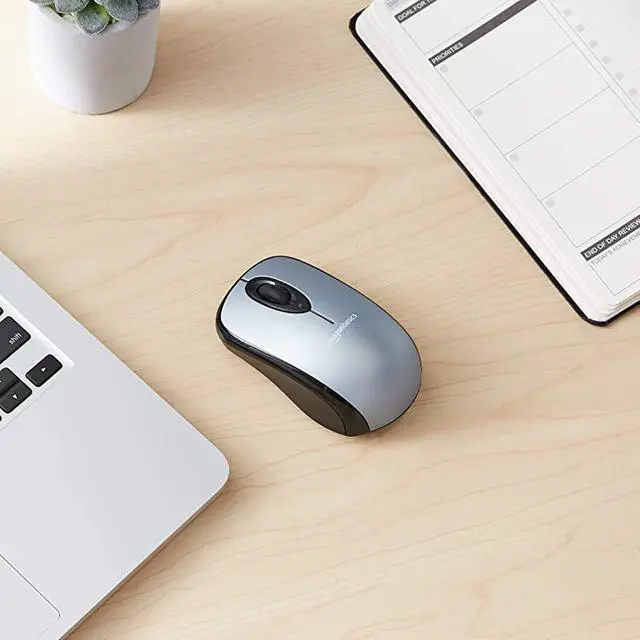 Alt view image 6 of 6 - Wireless Computer Mouse with USB Nano Receiver Silver