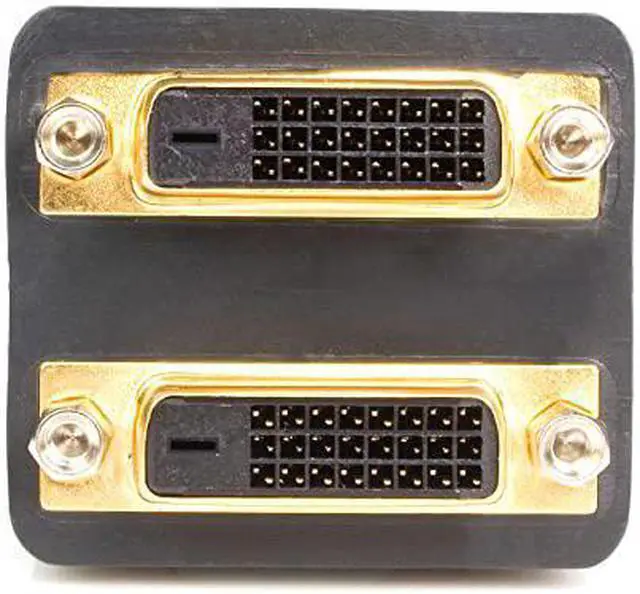 Alt view image 2 of 5 - com 1ft DVI Splitter Cable - M / F - DVI-D to 2x DVI-D Dual Video Splitter for Your Split Screen Computer Monitor (DVISPL1DD), Black