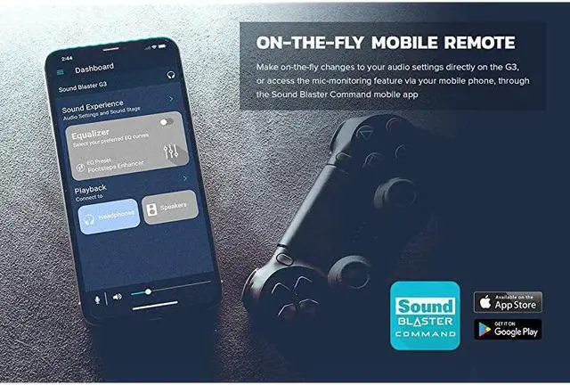 Alt view image 5 of 6 - Sound Blaster G3 USBC External Gaming USB DAC and Amp for PS4 Nintendo Switch Ft GameVoice Mix Audio Balance for GameChat MicVol Control and Mobile App Control PlugandPlay