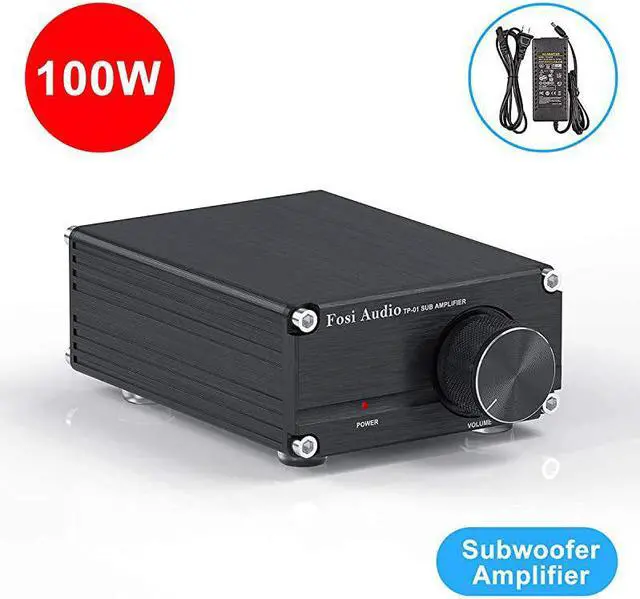 Main image of Amplifier Receiver 100Watt Mini HiFi Digital Class D Integrated Stereo Audio Amp for Sub Bass + Power Supply TP01