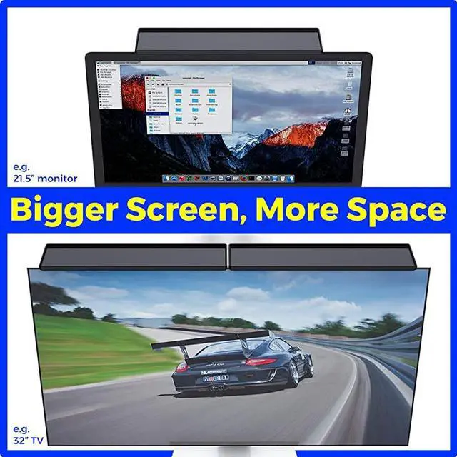 Alt view image 7 of 7 - Pack Monitor Top Shelf Mounts Stand TV Computer Monitor Office Desk Partition Storage Box Stand