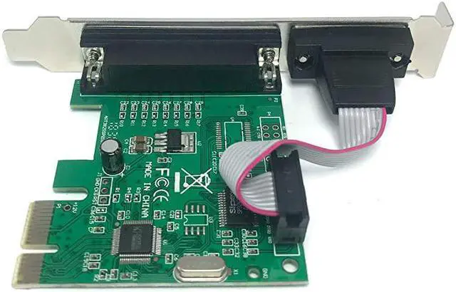 Alt view image 3 of 6 - Combo Serial Parallel Expansion Card PCI Express to Printer LPT Port RS232 Com Port Adapter IEEE 1284 Controller Card WCH382 Chip for Desktop PC Windows 10 with Low Bracket