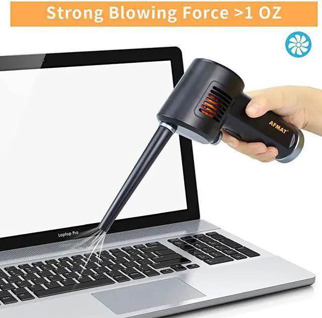 Alt view image 3 of 7 - Air Duster for Computer Better Choice for Air Can Duster Compressed Air Can Air Canister Spray Air Duster for Computer w 6000mAh Rechargeable Battery 10W Fast Charging 33000 RPM