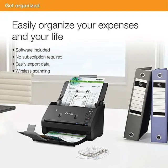 Alt view image 3 of 7 - Workforce ES500WR Wireless Color Receipt amp Document Scanner for PC and Mac Auto Document Feeder ADF