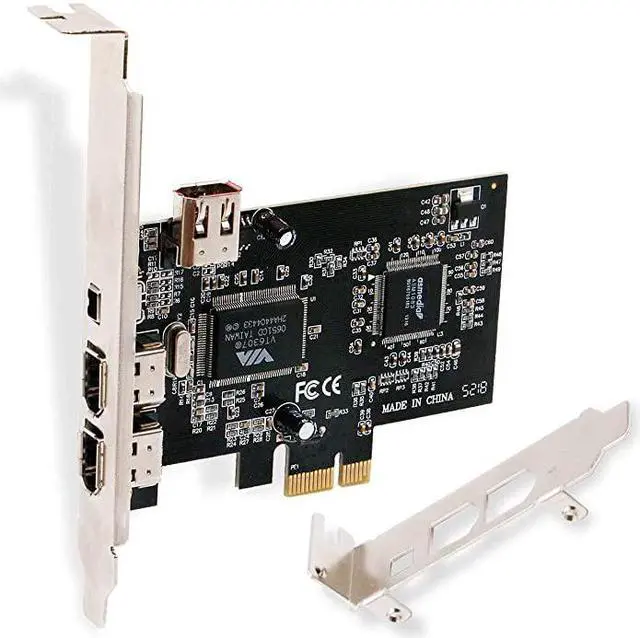 Main image of PCIE FireWire Card for Windows 9820002003XPVista788110Server Desktop PCs3264bitIEEE 1394A FireWire 4006Pin X3 Ports and 4Pin X1 PortInclude Low Profile BracketPCIE1394A