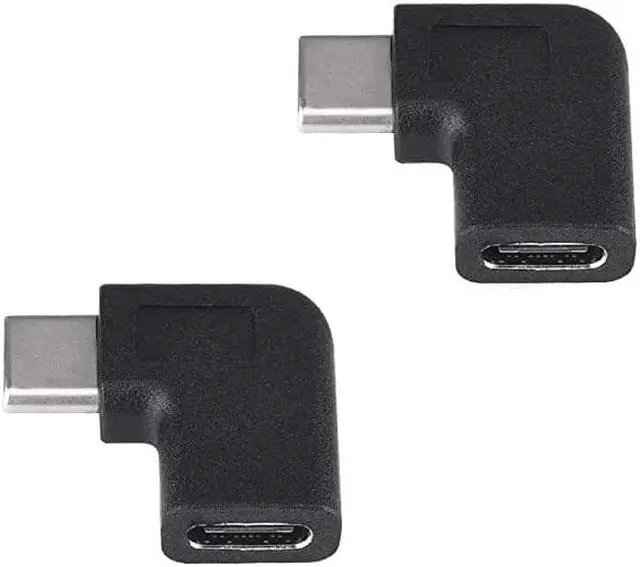 Alt view image 4 of 4 - USB Type C Male to USB C Female Adapter 90 Degree Angled 90 Degree USBC USB 31 TypeC Male to Female Extender Adapter for MacBook AirProSamsung Galaxy S10 S9 Note 9 8 LG G6 G5 and More