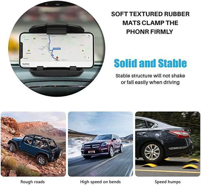 Alt view image 5 of 7 - Car Phone Mount  Dashboard Cell Phone Holder Dash Mount Cell Phone Holder for Smartphone Mobile Phone Car Mat Pad for Samsung Galaxy Nokia Smartphone Google and Note