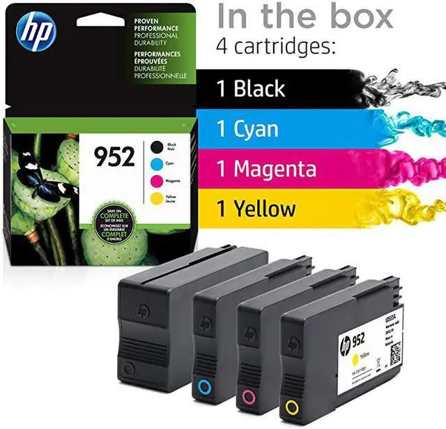 Alt view image 3 of 7 - 952 | 4 Ink Cartridges | Black Cyan Magenta Yellow | F6U15AN L0S49AN L0S52AN L0S55AN