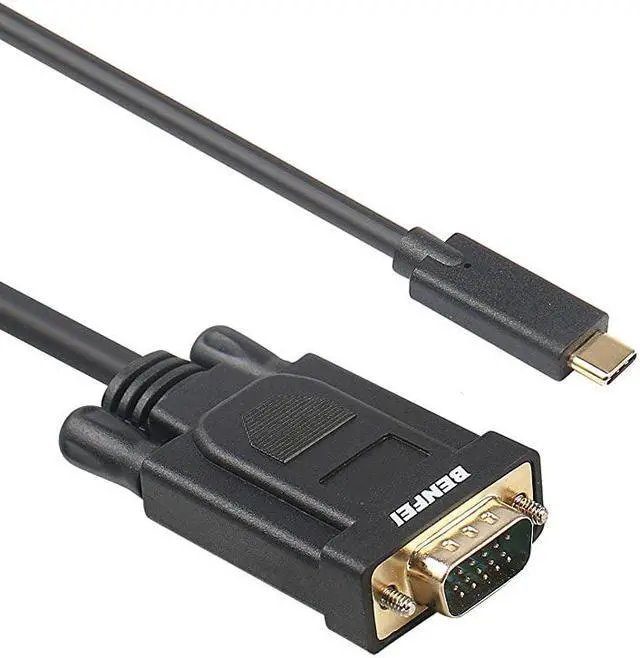 Main image of USB C to VGA Cable  USB TypeC to VGA Cable Thunderbolt 3 Compatible for MacBook Pro 201920182017 Samsung Galaxy S9S8 Surface Book 2 Dell XPS 1315 Pixelbook and More 3 Feet
