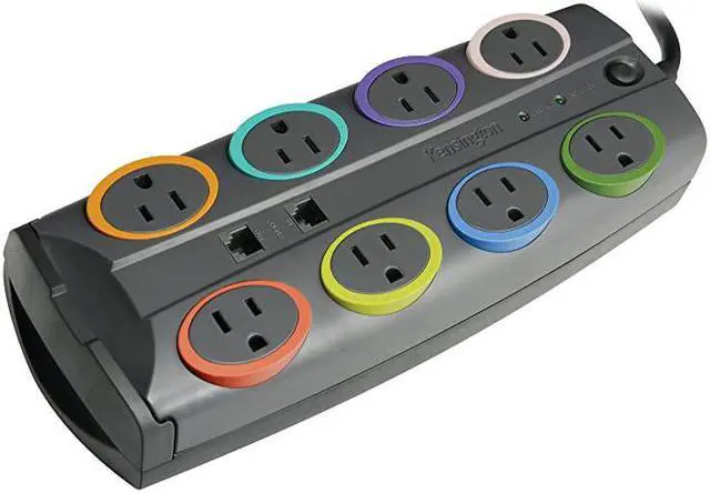 Alt view image 2 of 5 - SmartSockets 8-Outlet, 8-Foot Cord, & 3090 Joules Premium Surge Protector (K62691NA)