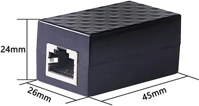 Alt view image 2 of 7 - Ethernet Surge Protector RJ45 Coupler Female to Female Network Surge Protector Outdoor Arrester Protection Device Extension Adapter2Pack