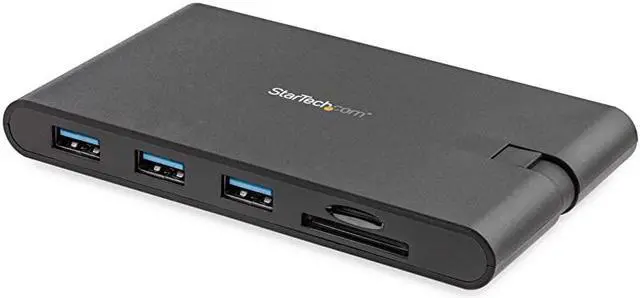 Main image of com USB C Multiport Adapter - USB Type-C Mini Dock with HDMI 4K or VGA 1080p Video - 100W Power Delivery Passthrough, 3-port USB 3.0 Hub, GbE, SD & MicroSD - Laptop Travel Dock (DKT30CHVSCPD)