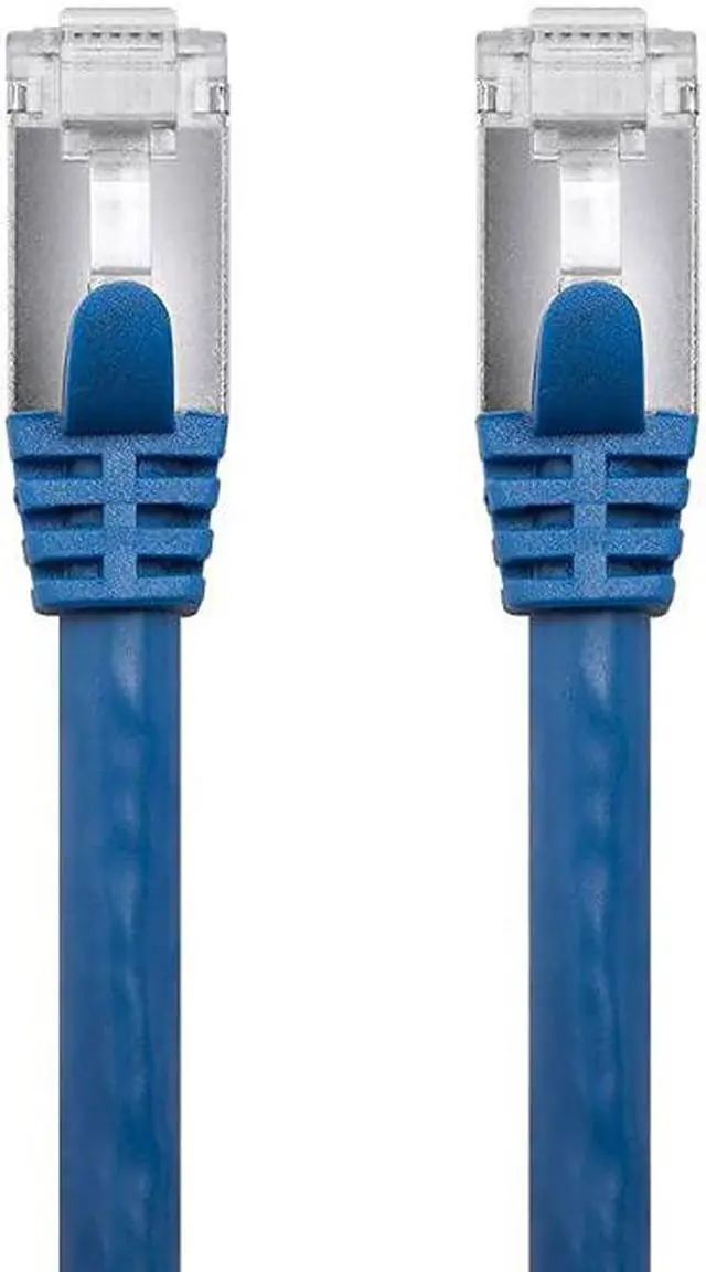 Alt view image 2 of 5 - 1 ft CAT7 Shielded RJ45 Ethernet Network Snagless Cable 10Gbps 600 MHz 10Pack Blue