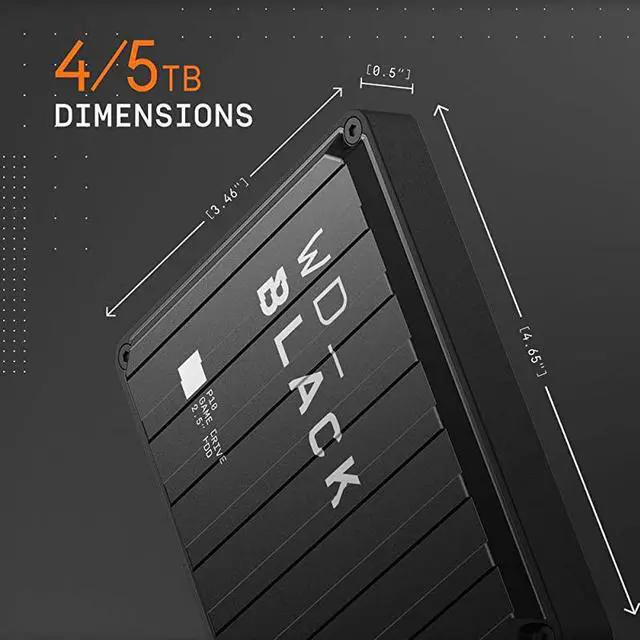 Alt view image 2 of 6 - 5TB P10 Game Drive, Portable External Hard Drive HDD, Compatible with Playstation, Xbox, PC, & Mac - WDBA3A0050BBK-WESN