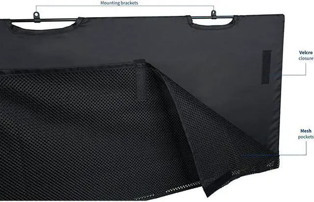 Alt view image 3 of 7 - Black 60 inch Under Desk Privacy and Cable Management Organizer Sleeve Wire Hider Kit Panel System DESKSKIRT60