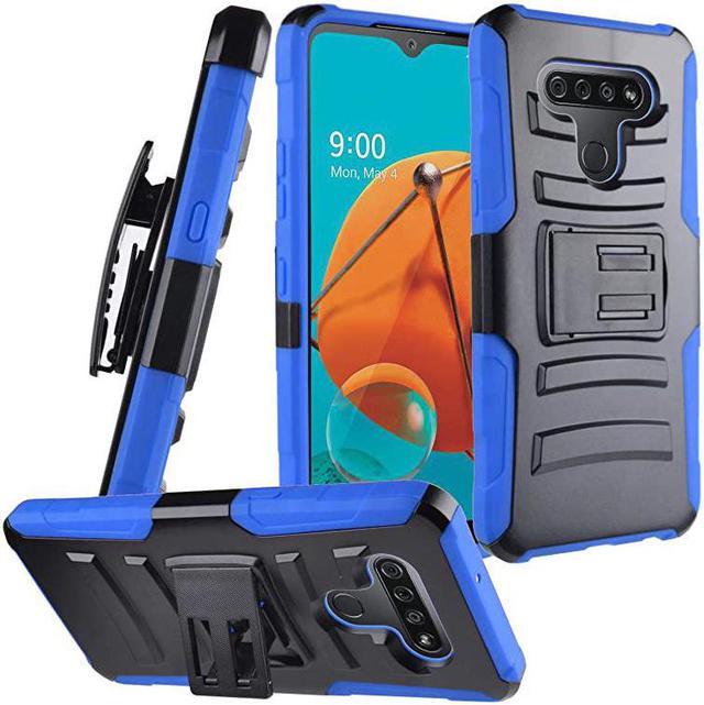 for LG K51 LG Reflect LM K500 Hybrid Phone Case w Stand Belt