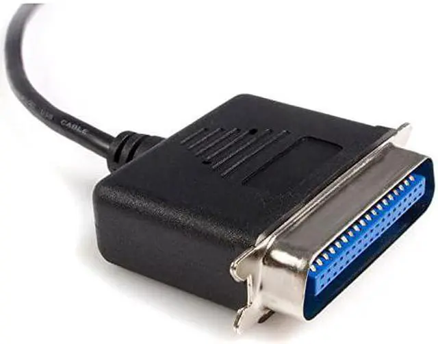 Alt view image 2 of 5 - com 10 ft USB to Parallel Printer Adapter MM USB to ieee 1284 USB to centronics USB to Parallel Cable ICUSB128410 Black