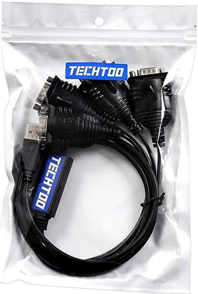 Alt view image 7 of 7 - 4 Port Professional FTDI CHIP USB to RS232 Serial Cable DB9 Serial Adapter Converter 9Pin Male to Male with Hexnuts