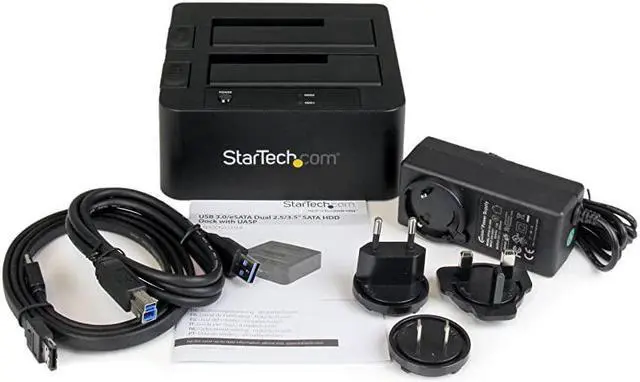 Alt view image 6 of 6 - com USB 3.0 / eSATA Dual Hard Drive Docking Station with UASP for 2.5/3.5in SATA SSD / HDD – SATA 6 Gbps USB 3.0 Dual Drive Dock